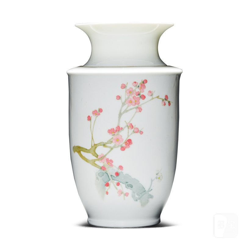 近现代 釉中梅花文房瓶